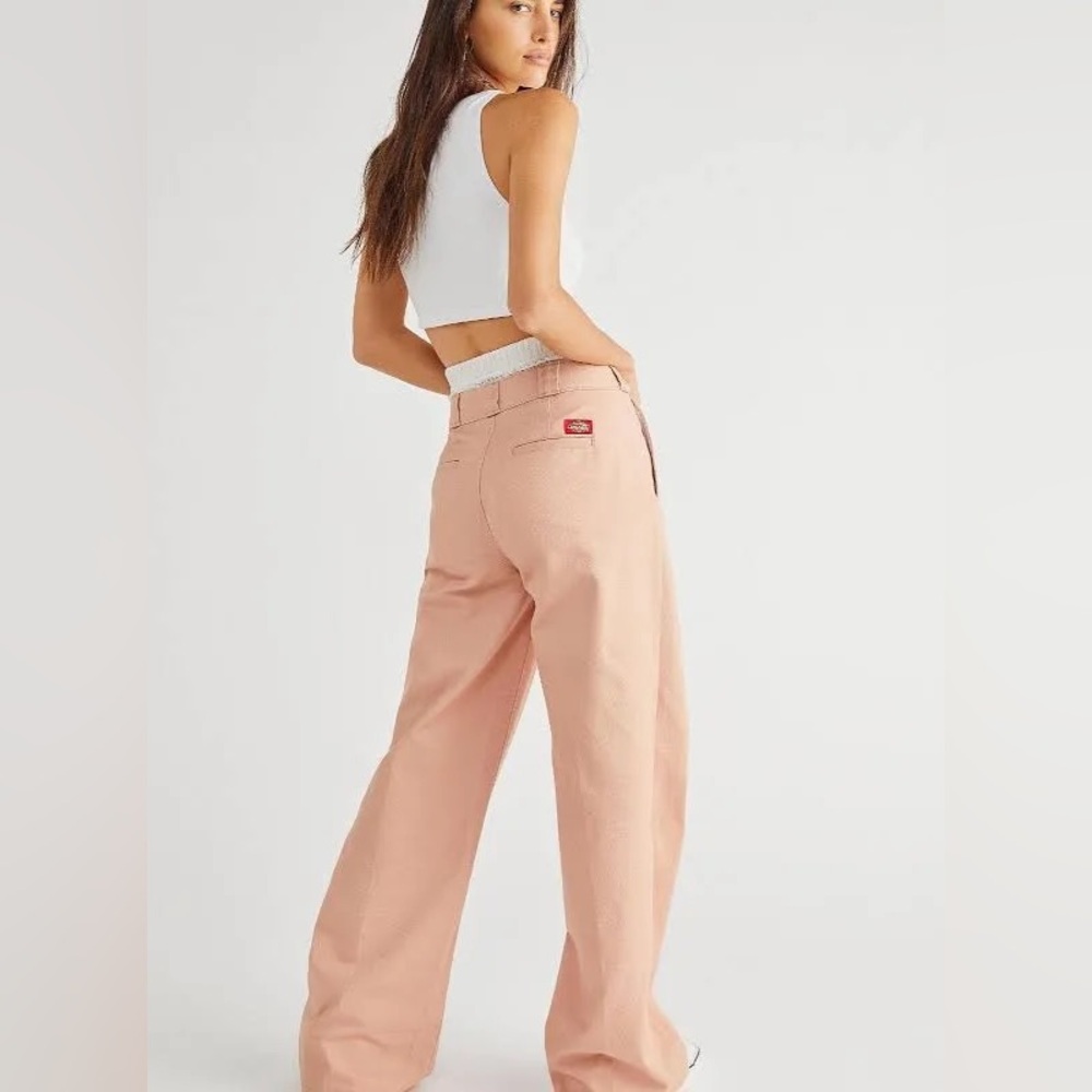 Dickies Worker Wide Leg Skater Pants, Blush, size 3 / 26 - Picture 4 of 8